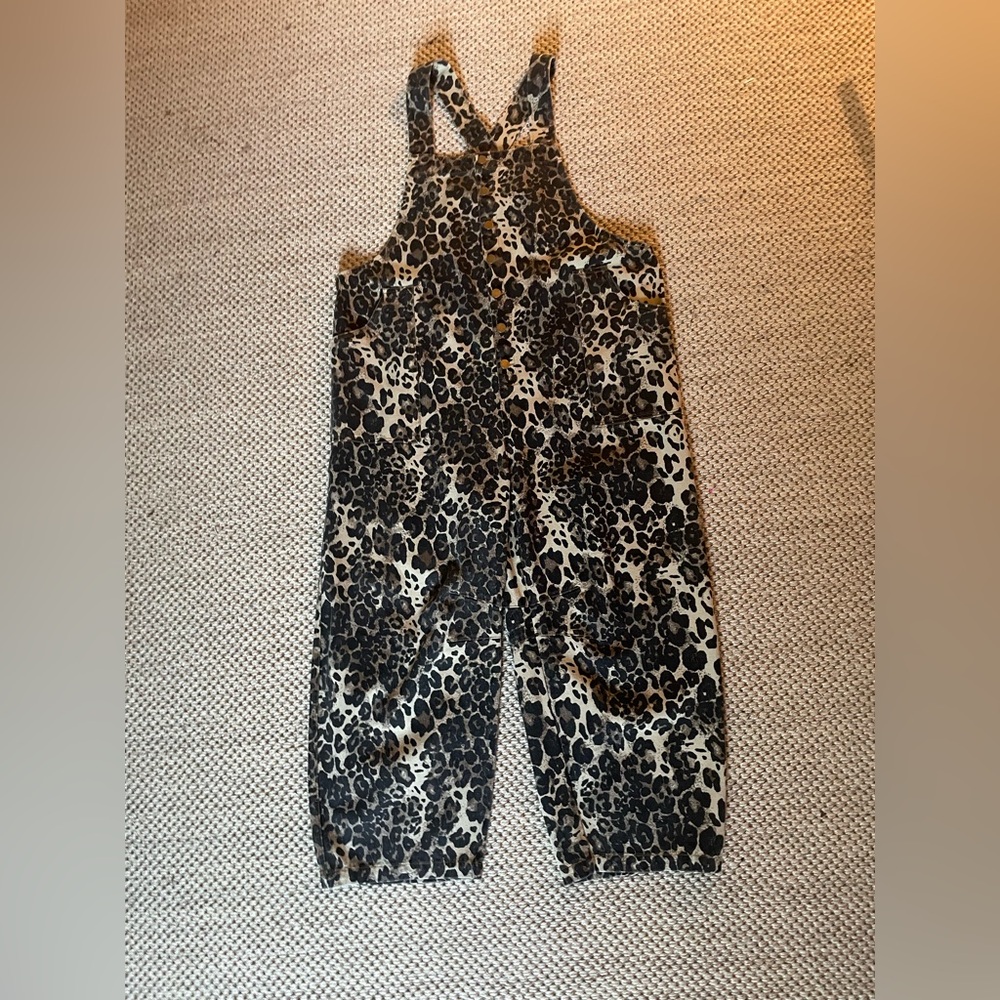 Leopard Print Women’s Overalls - Brown/Black Oddi NWT Size 1XL